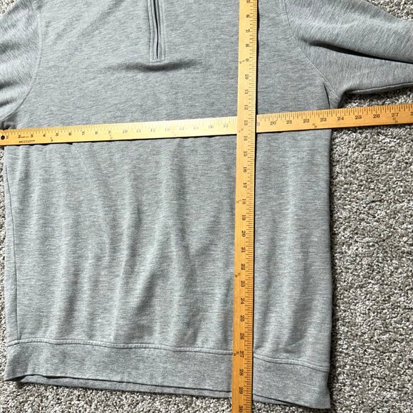 Peter Millar Men's Sz XL Gray Quarter-Zip Pullover Sweater - Picture 8 of 10